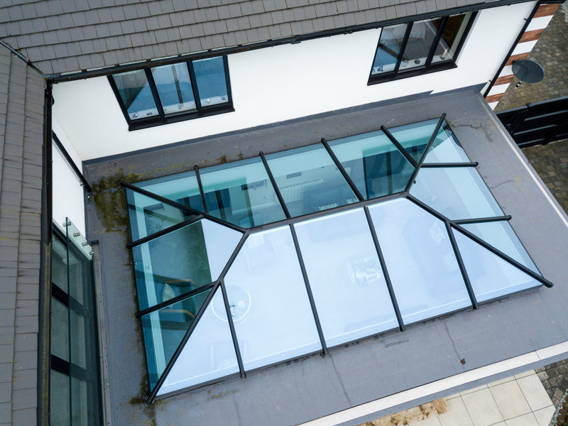 Anthracite Grey Wendland UPVC Roof Lantern – AMBI Blue or Clear Glass