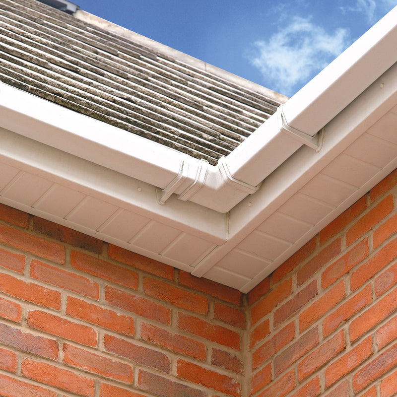 150mm Double Vented UPVC Soffit Board in White (5m length)
