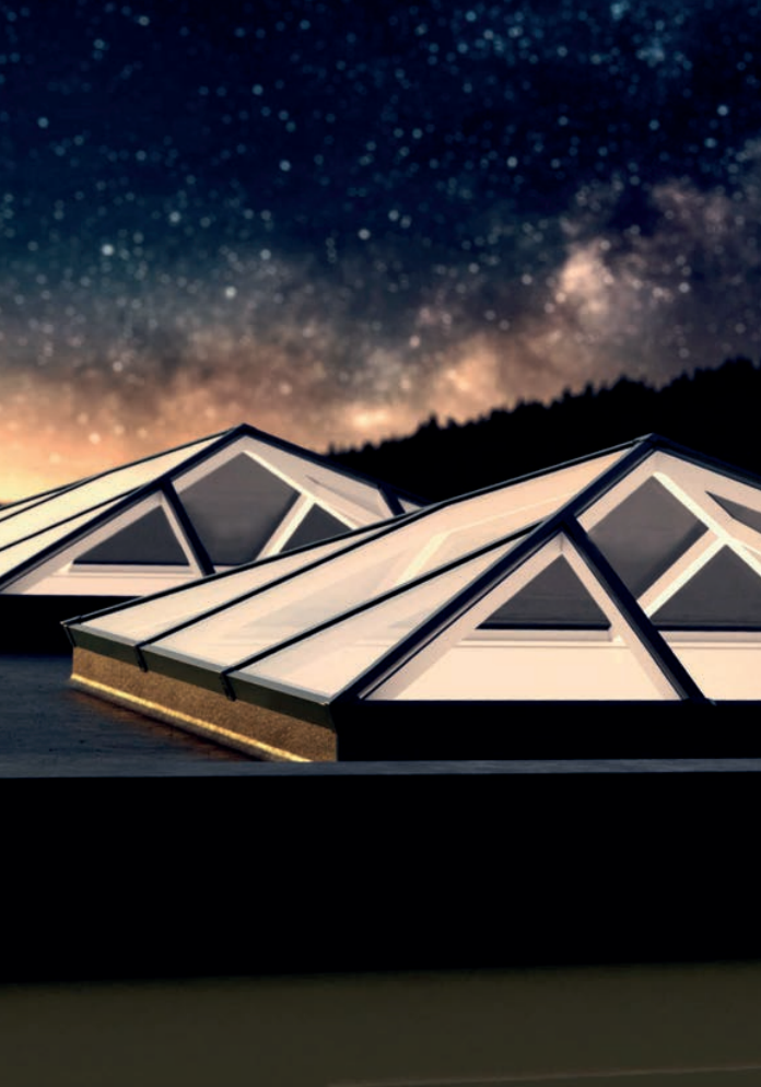 Infinity Aluminium Roof Lantern – Black, White or Grey - Style 2