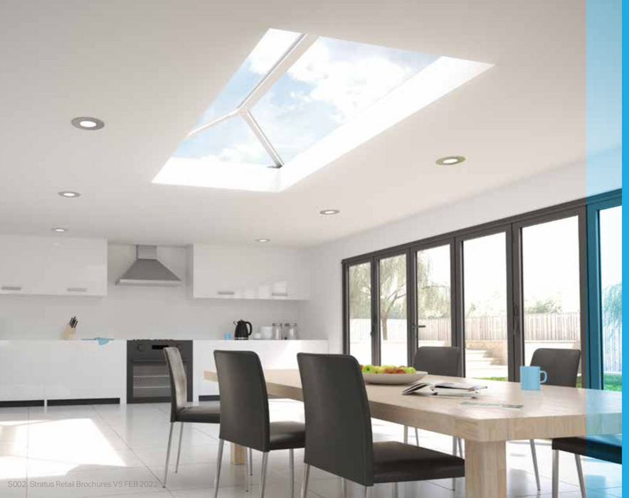 Stratus Aluminium Roof Lantern – Blue or Clear Glass - Contemporary Design