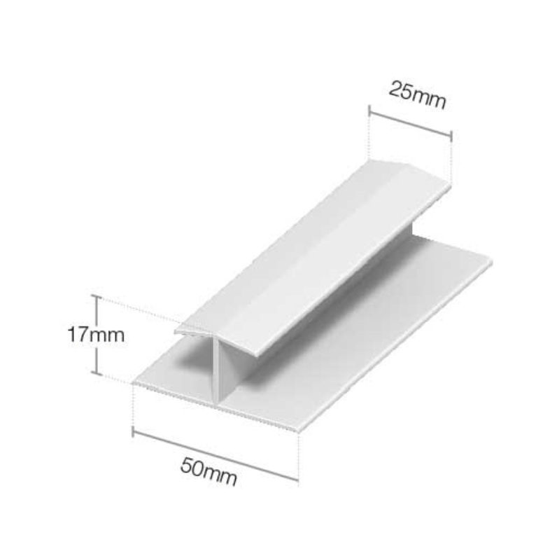 Cladding Joint Trim in White x 5m