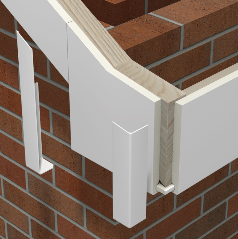 White Fascia Double Ended Corner Trim (450mm Length)