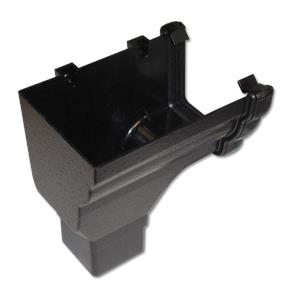 Ogee Gutter Stop End Outlet LH (Cast Iron Effect)