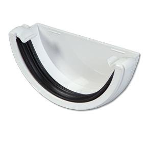 Half-Round Gutter Stop End Ext (White)