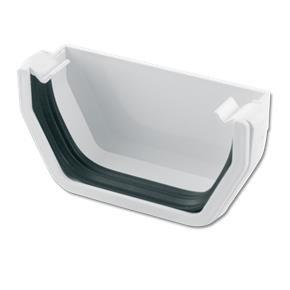 Square Gutter Stop End Ext (White)