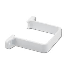 Square Downpipe Clip Flush (White)
