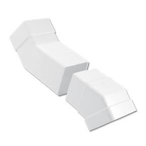 Square Downpipe Offset Bend Adjust (White)