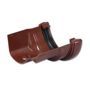 Half-Round/Cast Iron Ogee LH Gutter Adptr (Brown)