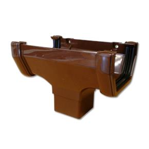 Square Gutter Run Outlet (Brown)