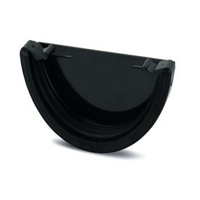 Black Half Round External Stop End
