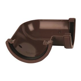 Brown Half Round 90° Gutter Angle