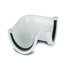 White Half Round 90° Gutter Angle
