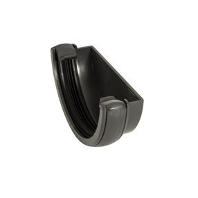 Anthracite Grey Half Round External Stop End