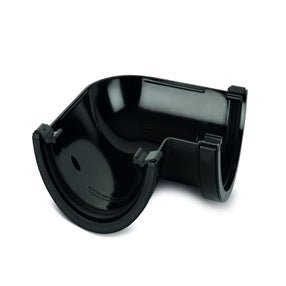Black Half Round 90° Gutter Angle