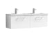 1200mm Wall Hung 2 Drawer Vanity & Double Basin