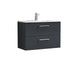 800mm Wall Hung 2 Drawer Vanity & Basin 2