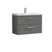 800mm Wall Hung 2 Drawer Vanity & Basin 1