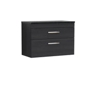 800mm Wall Hung Vanity With Sparkling Black Worktop