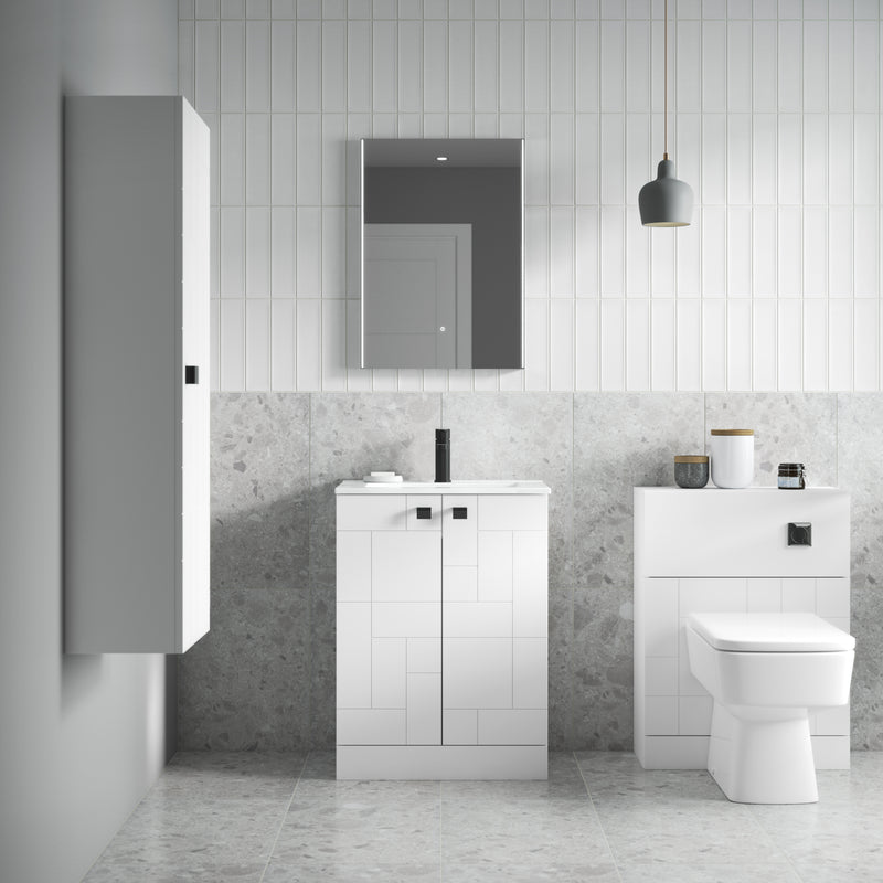600mm Floor Standing 2-Door Vanity Unit & Basin 1