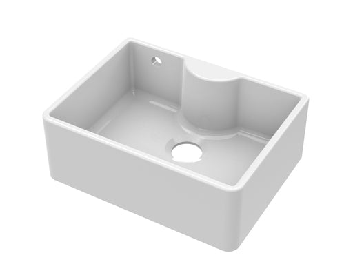 Butler Sink with Central Waste, Overflow and Tap Ledge 595x450x220