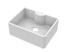 Butler Sink with Central Waste, Overflow and Tap Ledge 595x450x220