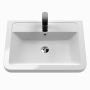 600mm Wall Hung 1 Drawer Vanity & Ceramic Basin