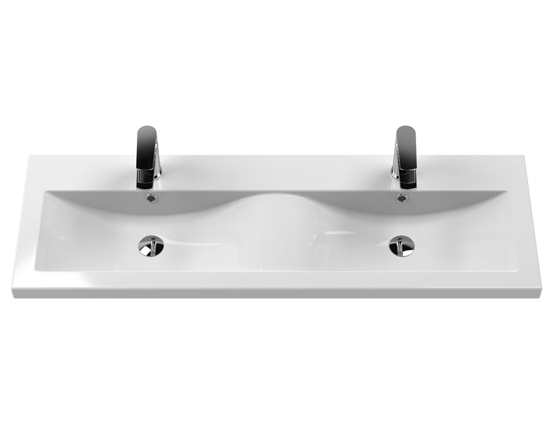 1200mm Floor Standing Cabinet With Double Ceramic Basin