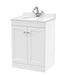 600mm Floor Standing 2 Door Vanity & Marble Top 1TH