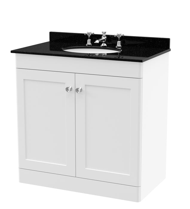800mm Floor Standing 2 Door Vanity & Marble Top 3TH