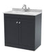 800mm Floor Standing 2 Door Vanity & Marble Top 1TH