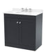 800mm Floor Standing 2 Door Vanity & Marble Top 3TH
