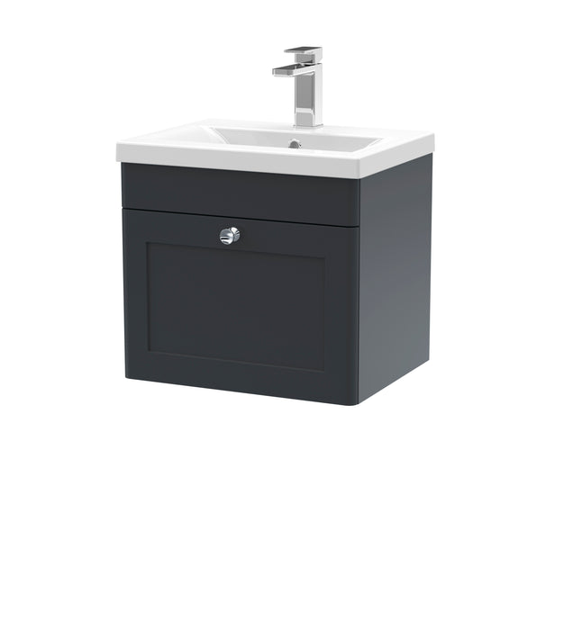 500mm Wall Hung 1 Drawer Vanity & Basin 1