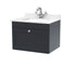 600mm Wall Hung 1 Drawer Vanity & Marble Top 1TH