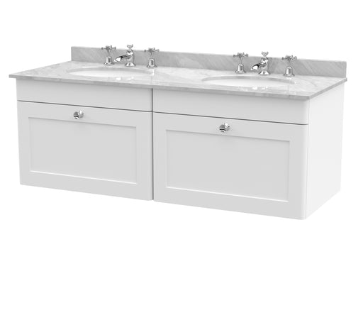 1200mm Wall Hung 2 Drawer Vanity & Marble Top