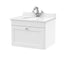 600mm Wall Hung 1 Drawer Vanity & Marble Top 1TH