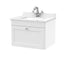 600mm Wall Hung 1 Drawer Vanity & Marble Top 1TH