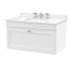 800mm Wall Hung 1 Drawer Vanity & Marble Top 3TH
