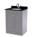 600mm Floor Standing 2 Door Vanity & Marble Top 1TH