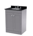 600mm Floor Standing 2 Door Vanity & Marble Top 3TH
