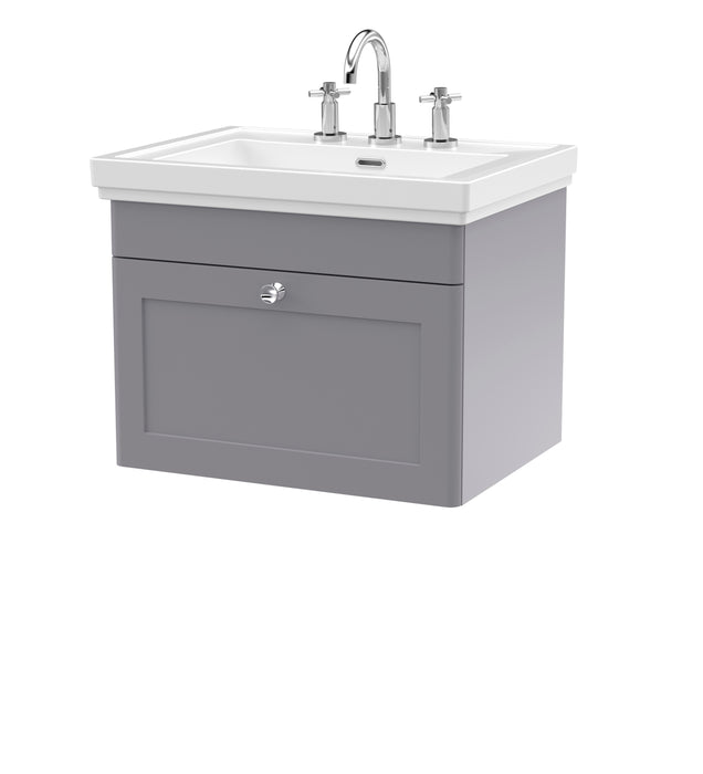 600mm Wall Hung 1-Drawer Vanity & Basin 3TH