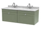 1200mm Wall Hung 2 Drawer Vanity & Marble Top