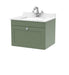 600mm Wall Hung 1 Drawer Vanity & Marble Top 1TH