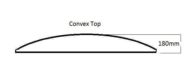 Eco Fence Panel Convex Top Graphite (1.8m)