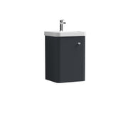 400mm Wall Hung 1 Door Unit & Basin