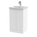 500mm Floor Standing 2 Door Vanity & Basin 3 Hudson Reed