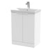 600mm Floor Standing 2 Door Vanity & Basin 3 Hudson Reed
