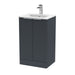 500mm Floor Standing 2 Door Vanity & Basin 2 Hudson Reed