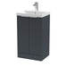 500mm Floor Standing 2 Door Vanity & Basin 3 Hudson Reed