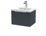500mm Wall Hung Single Drawer Vanity & Basin 1 Hudson Reed