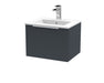 500mm Wall Hung Single Drawer Vanity & Basin 2 Hudson Reed